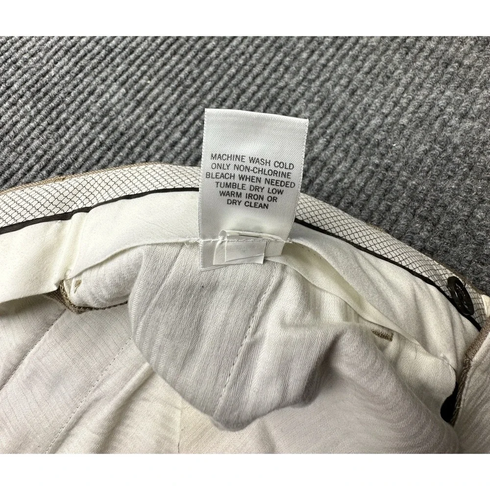 Banana Republic Pants‎ Mens 35x30 Beige Dress Slacks Stretch Flat Front Office